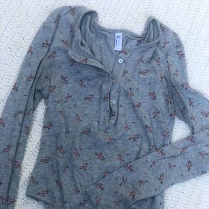 American Apparel thermal bodysuit Henley